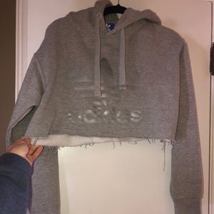 Cropped custom adidas hoodie